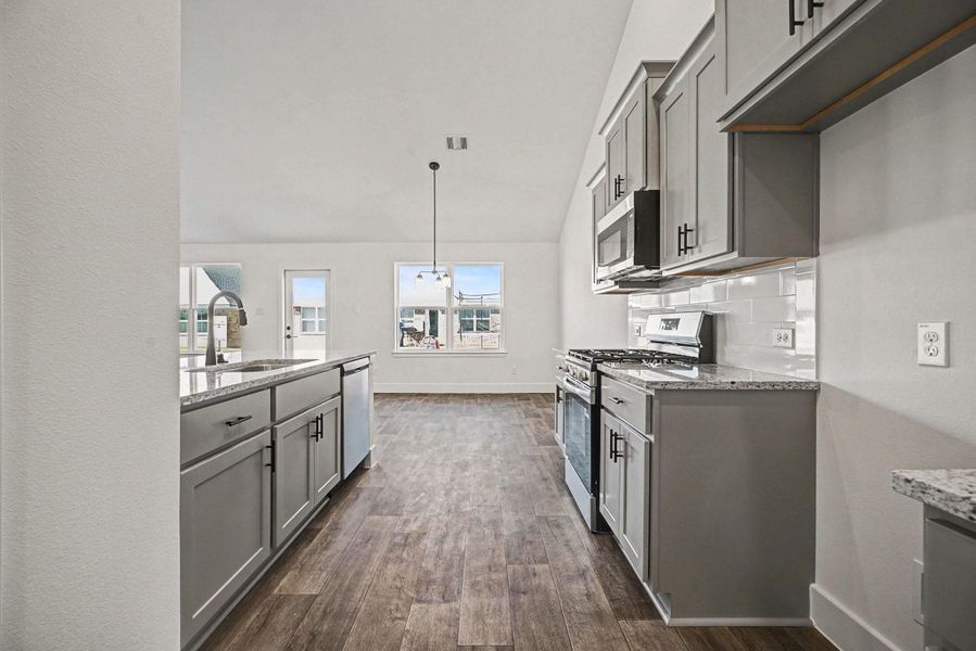 Furnished interior view inside a new home in Greystone, Angleton (Image 6).