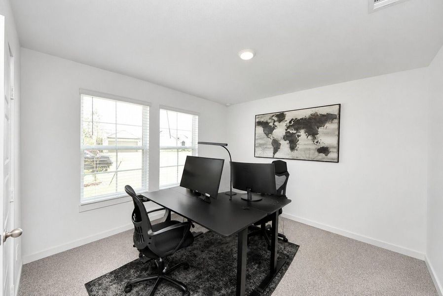 4th bedroom converted to a study!