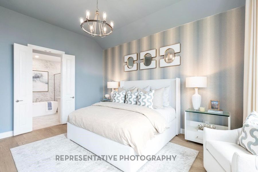 Furnished interior view inside a new home in Riceland: 50ft. lots, Mont Belvieu (Image 30).