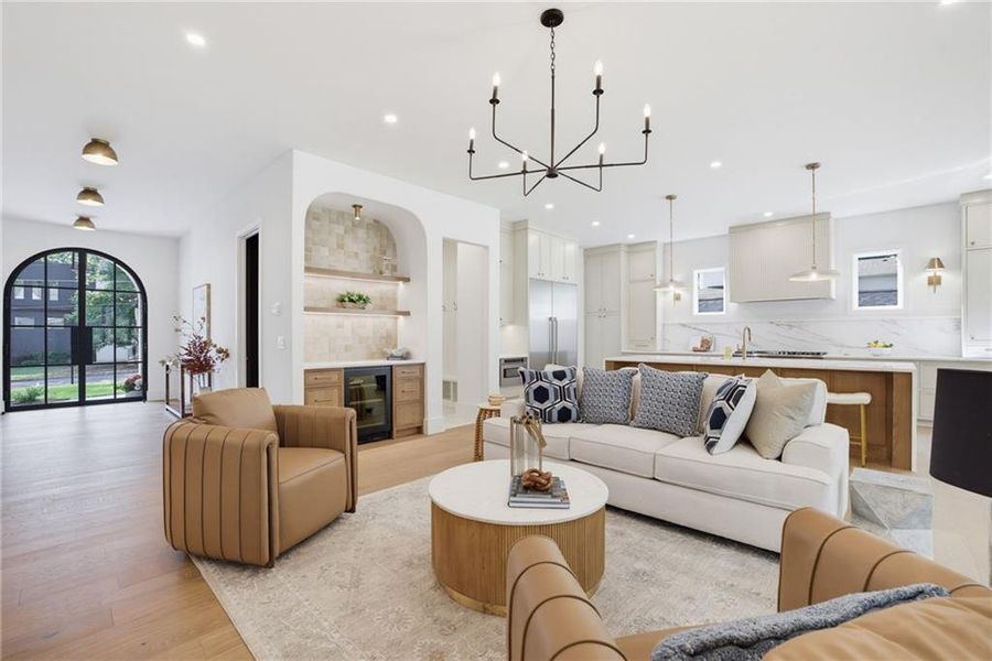 Furnished interior view inside a new home in , Atlanta (Image 9).