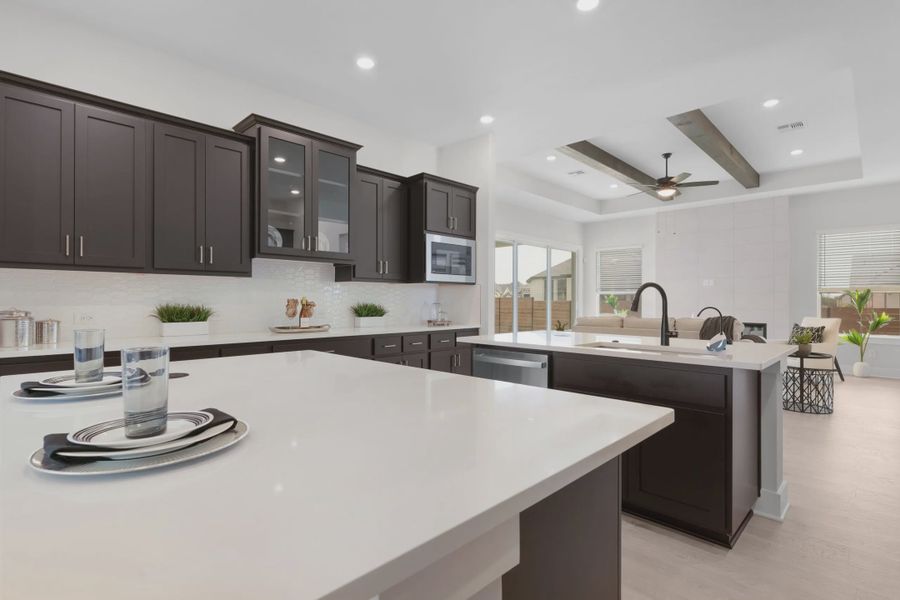 Representative furnished interior of a home built from the Sicily by Chesmar Homes in Berry Creek Highlands, Georgetown (Image 12).