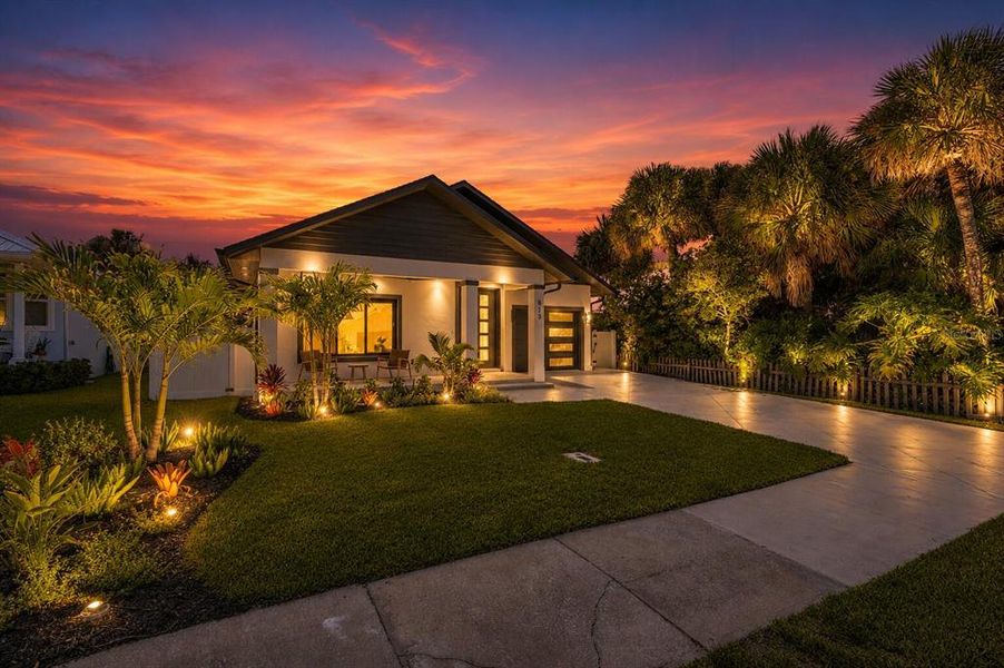 Front exterior of a new home in , New Smyrna Beach, FL, highlighting curb appeal (Image 32). Front exterior of a new home in , New Smyrna Beach, FL, highlighting curb appeal (Image 32).