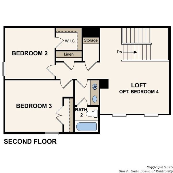 2D floor plan layout of this home in Hiddenbrooke, Seguin, TX (Image 4).
