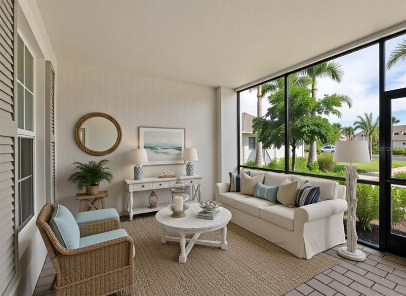 Furnished interior view inside a new home in , Venice (Image 4). Furnished interior view inside a new home in , Venice (Image 4).