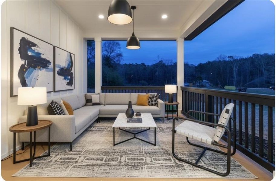 Furnished interior view inside a new home in , Monroe (Image 6).