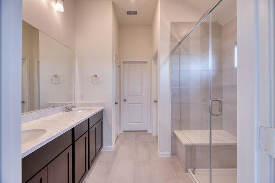 Furnished interior view inside a new home in Aldeana - Tejas Collection, Bonney (Image 10).