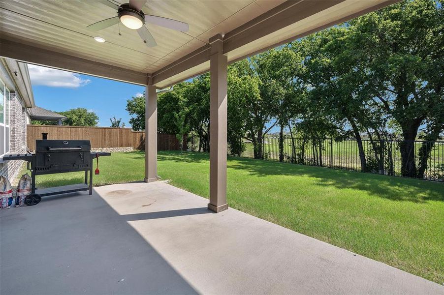 Exterior details and patio area of a home in , Justin (Image 20). Exterior details and patio area of a home in , Justin (Image 20).