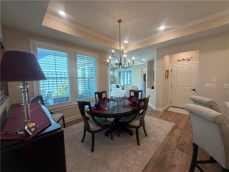 Furnished interior view inside a new home in The Courtyards at Bailey Farms, Dacula (Image 67). Furnished interior view inside a new home in The Courtyards at Bailey Farms, Dacula (Image 67).