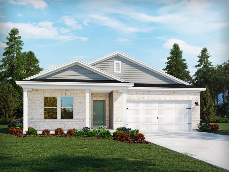 Representative exterior photo of a completed home built from the Gibson by Meritage Homes in Cypress Ridge - The Boardwalk Series, Longs, SC (Image 1).