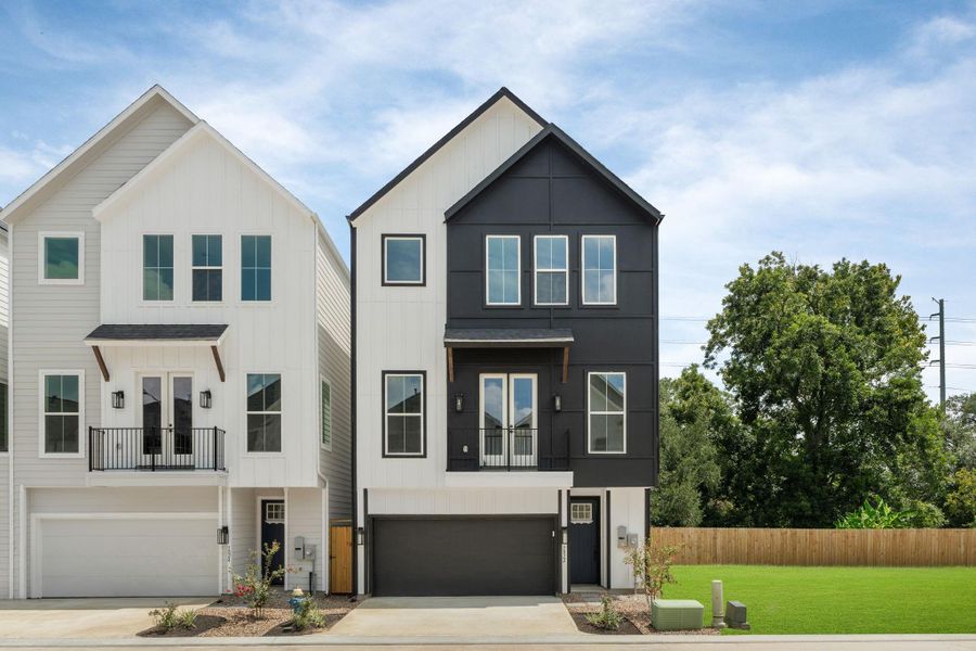 Front exterior of a new home in , Houston, TX, highlighting curb appeal (Image 25). Front exterior of a new home in , Houston, TX, highlighting curb appeal (Image 25).