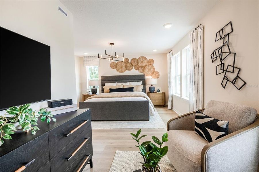 Furnished interior view inside a new home in Aulin Square, Oviedo (Image 9).