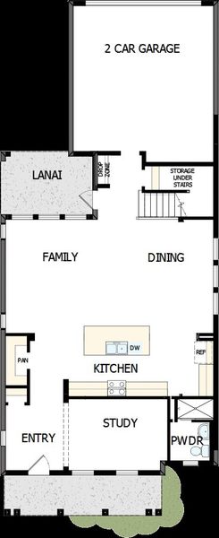 2D floor plan layout of this home in Emerald Landing at Waterside at Lakewood Ranch – Cottage Series, Sarasota, FL (Image 4). 2D floor plan layout of this home in Emerald Landing at Waterside at Lakewood Ranch – Cottage Series, Sarasota, FL (Image 4).