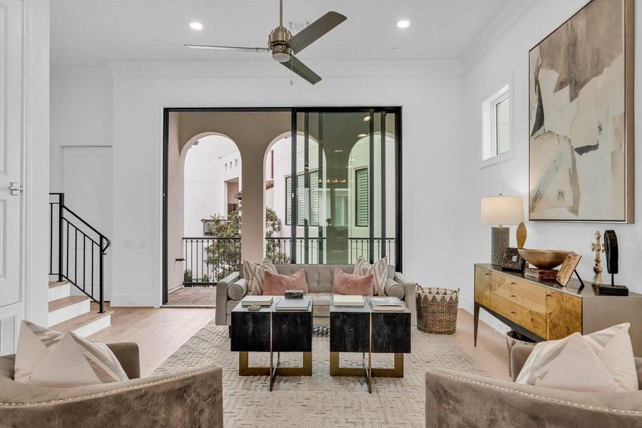 Furnished interior view inside a new home in Caceres, Houston (Image 5).