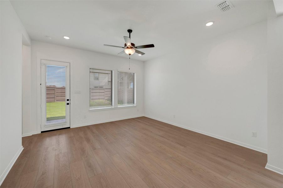 Spacious, unfurnished interior of a new home in Austin Point - Terrace Collection, Richmond (Image 27). Spacious, unfurnished interior of a new home in Austin Point - Terrace Collection, Richmond (Image 27).
