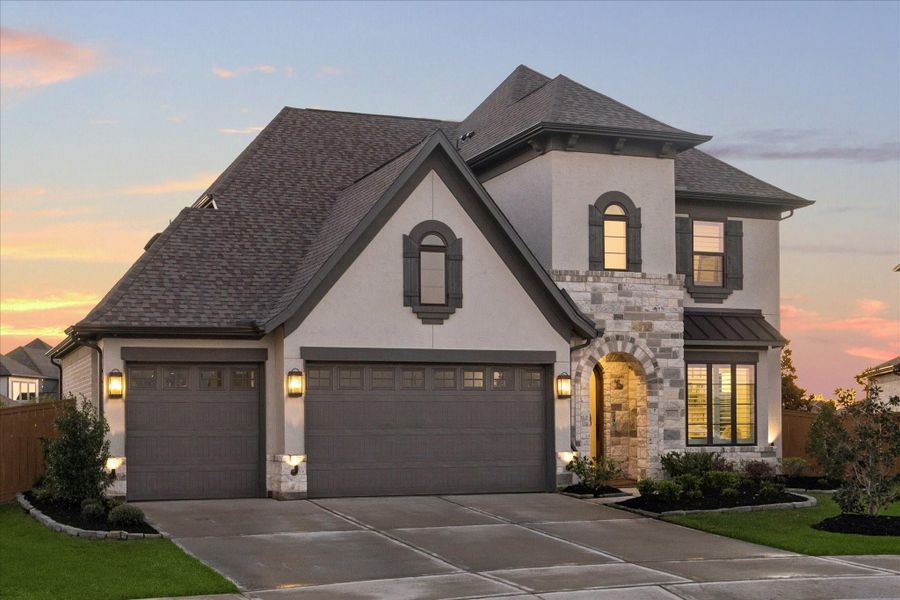 Front exterior of a new home in , Katy, TX, highlighting curb appeal (Image 2).
