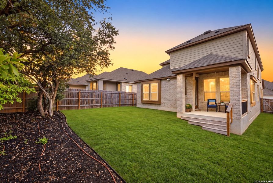 Exterior details and patio area of a home in Gruene Villages, New Braunfels (Image 4).