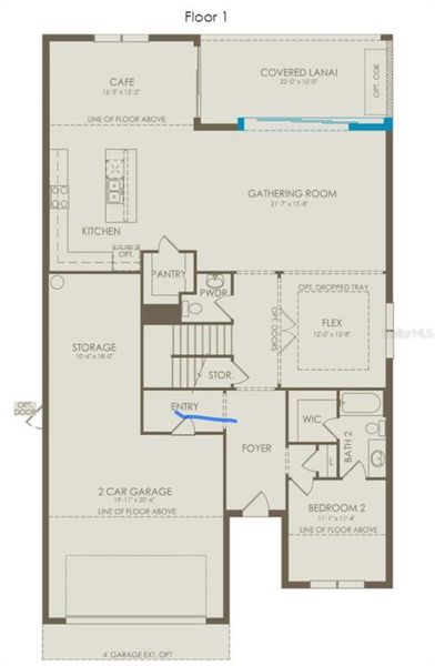 2D floor plan layout of this home in , Orlando, FL (Image 3).