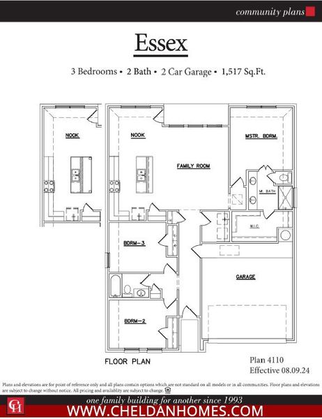 2D floor plan layout of this home in Pitcock Addition, Graham, TX (Image 3).