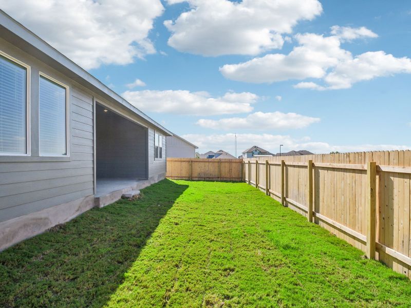 Exterior details and patio area of a home in Opal Meadows, Kyle (Image 3).