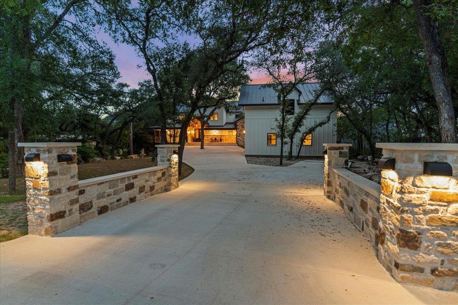 Front exterior of a new home in , Wimberley, TX, highlighting curb appeal (Image 1). Front exterior of a new home in , Wimberley, TX, highlighting curb appeal (Image 1).