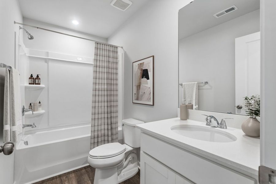 Furnished interior view inside a new home in The Retreat at Laurelbrook, Sherrills Ford (Image 11). Furnished interior view inside a new home in The Retreat at Laurelbrook, Sherrills Ford (Image 11).
