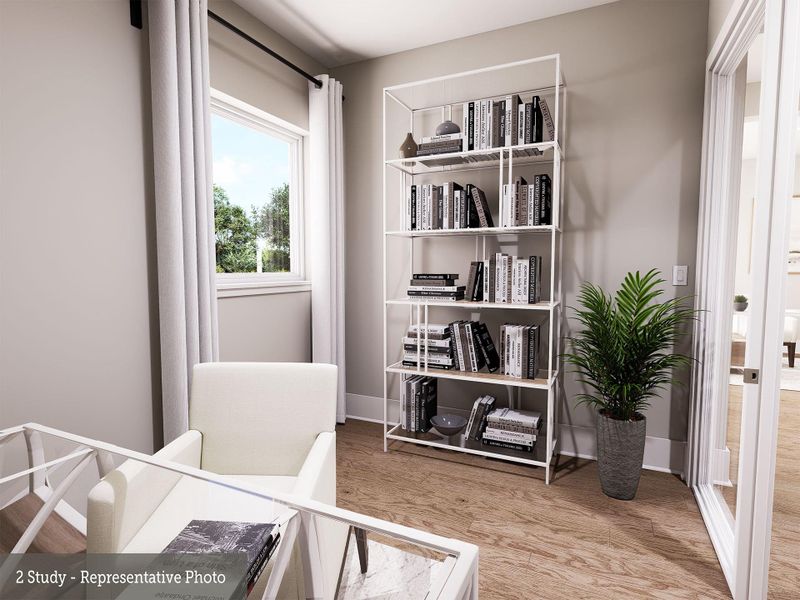 Furnished interior view inside a new home in The Woodlands Hills - Premier Collection, Willis (Image 26).