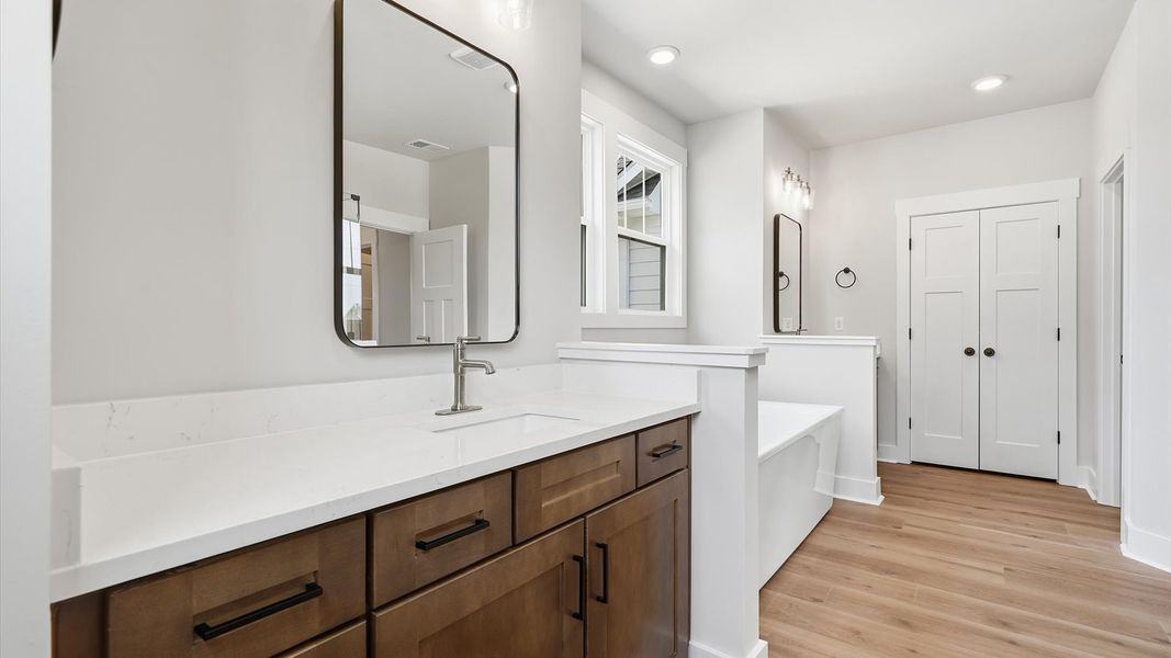 Furnished interior view inside a new home in Pelham Crossing Single Family Homes, Greer (Image 16).