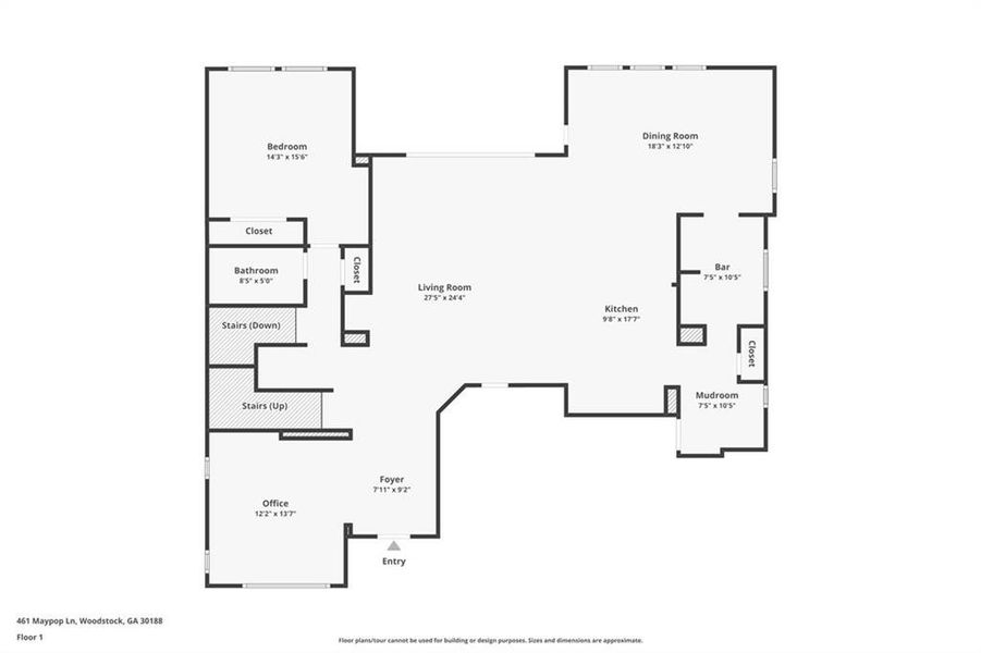 2D floor plan layout of this home in , Woodstock, GA (Image 3). 2D floor plan layout of this home in , Woodstock, GA (Image 3).