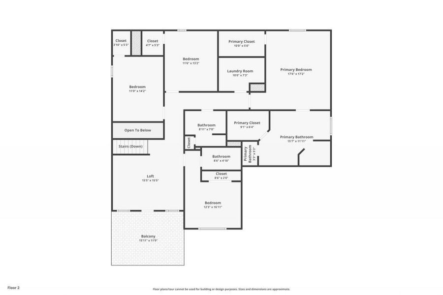 2D floor plan layout of this home in Reunion, Flowery Branch, GA (Image 5).