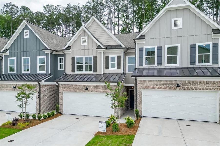 Front exterior of a new home in , Sugar Hill, GA, highlighting curb appeal (Image 1). Front exterior of a new home in , Sugar Hill, GA, highlighting curb appeal (Image 1).