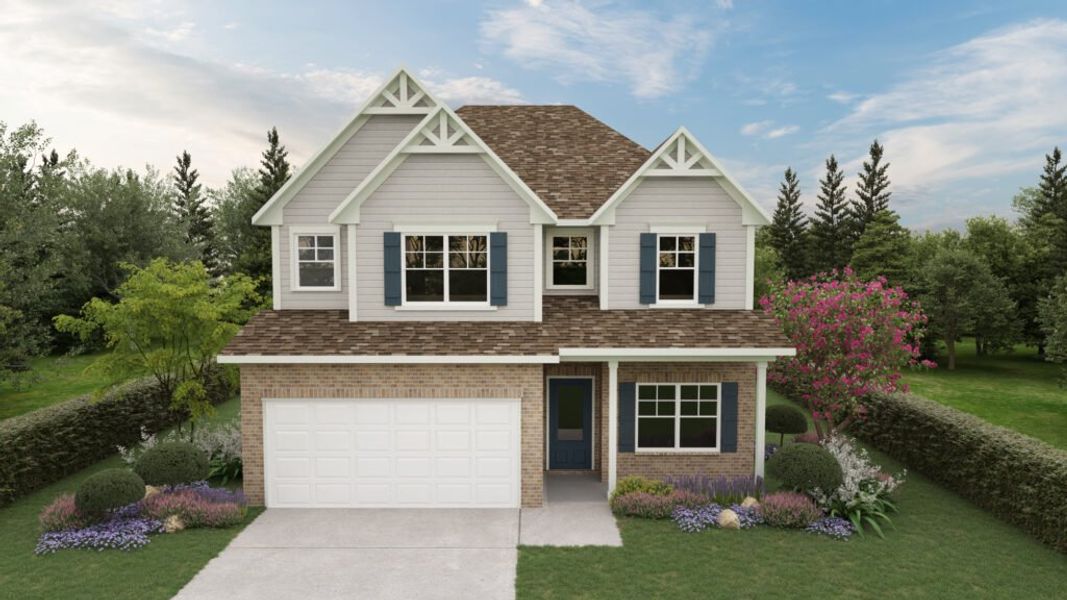 Representative exterior photo of a completed home built from the The Dayton by Direct Residential Communities in The Hills at Cedar Creek, Winder, GA (Image 6). Representative exterior photo of a completed home built from the The Dayton by Direct Residential Communities in The Hills at Cedar Creek, Winder, GA (Image 6).