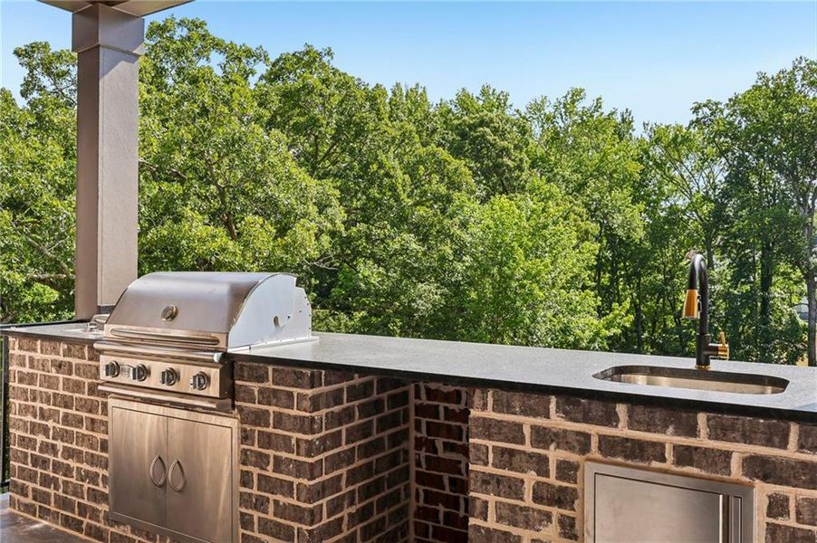 Exterior details and patio area of a home in , Buford (Image 35).