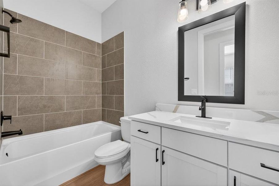 Furnished interior view inside a new home in Stables at Cary Forest, Bryceville (Image 14).