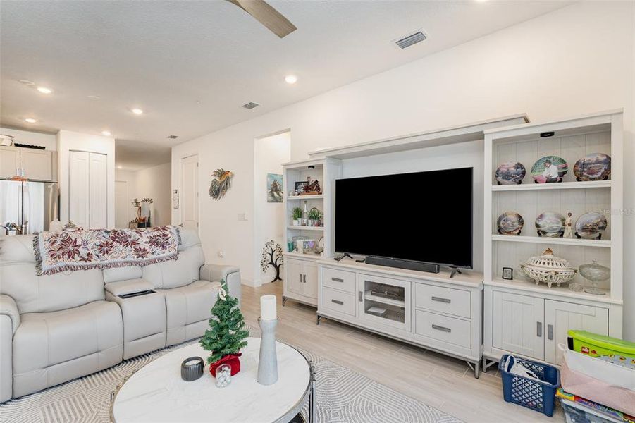 Furnished interior view inside a new home in The Timbers at Everlands: The Villas, Palm Bay (Image 6). Furnished interior view inside a new home in The Timbers at Everlands: The Villas, Palm Bay (Image 6).