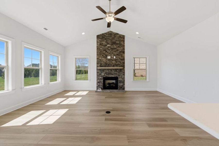 Representative unfurnished interior of a home built from the Cosmopolitan by Keystone Homes NC in Weybridge, Burlington (Image 31). Representative unfurnished interior of a home built from the Cosmopolitan by Keystone Homes NC in Weybridge, Burlington (Image 31).