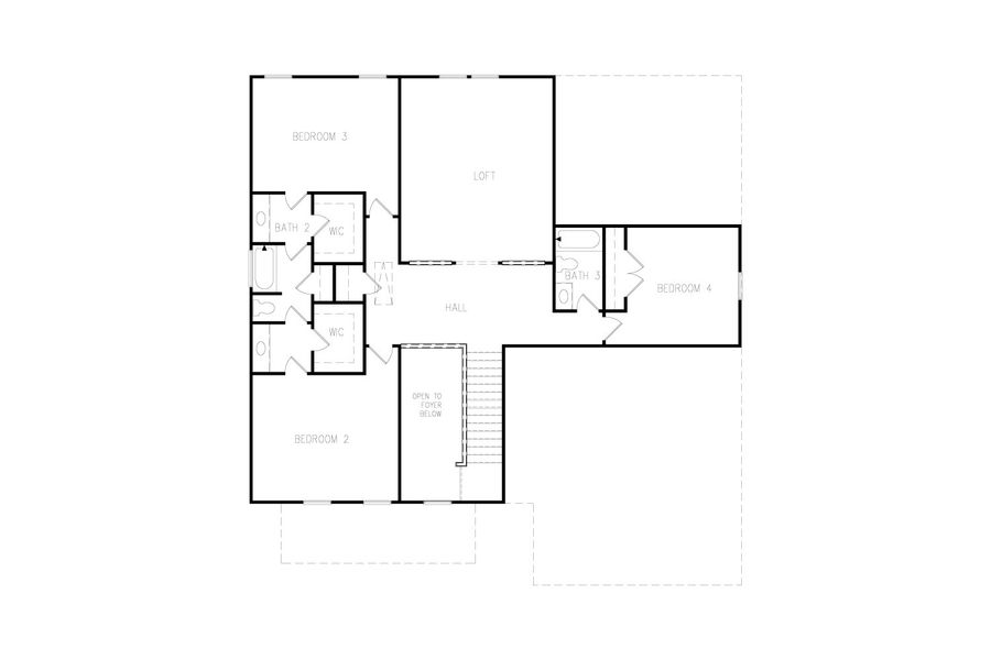 2D floor plan layout for the Brevard by DRB Homes in Saddleridge, Senoia, GA (Image 4). 2D floor plan layout for the Brevard by DRB Homes in Saddleridge, Senoia, GA (Image 4).