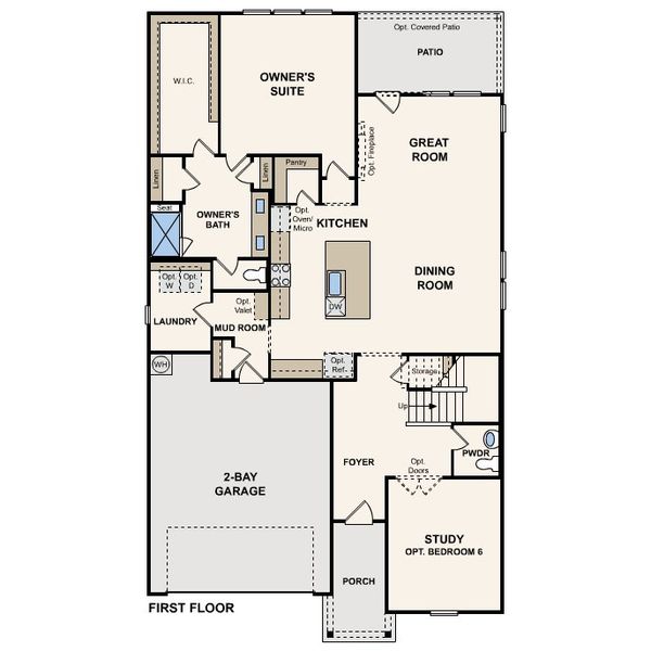 2D floor plan layout for the Mesa by Century Communities in Evelyn, Austin, TX (Image 2). 2D floor plan layout for the Mesa by Century Communities in Evelyn, Austin, TX (Image 2).