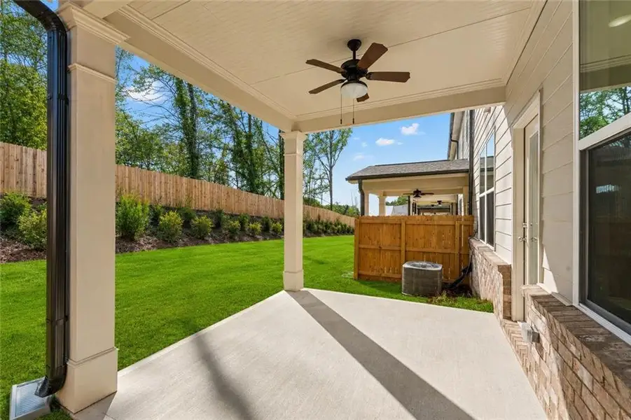 Exterior details and patio area of a home in Mulberry Summit, Flowery Branch (Image 3).