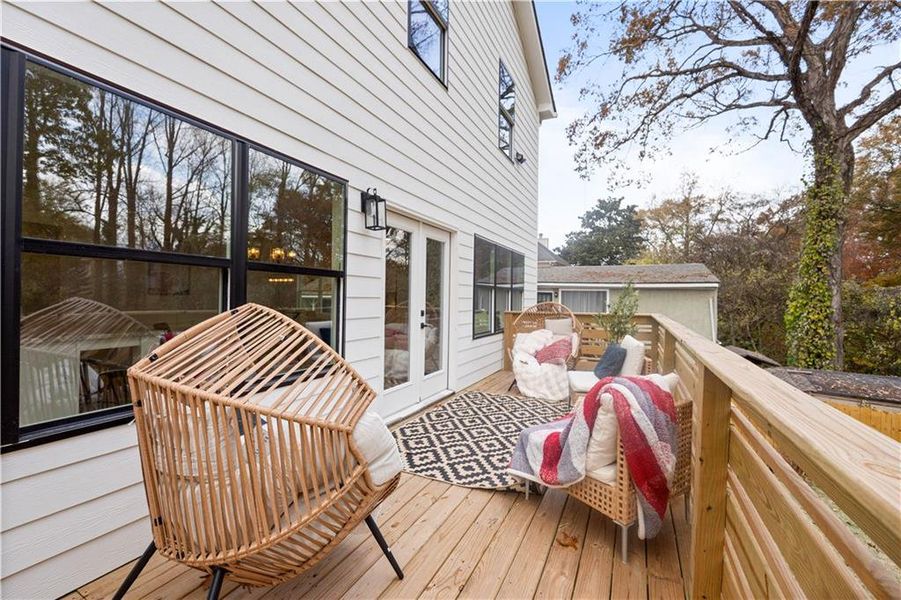 Exterior details and patio area of a home in , Atlanta (Image 31).
