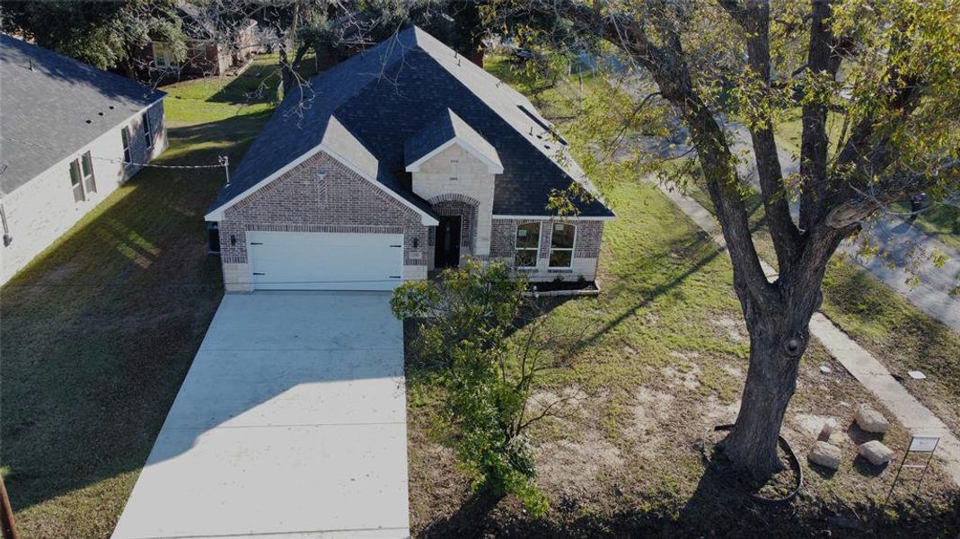 View from above of property