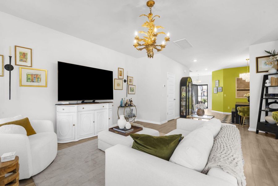 Furnished interior view inside a new home in Sweetgrass at Summers Corner, Summerville (Image 43).