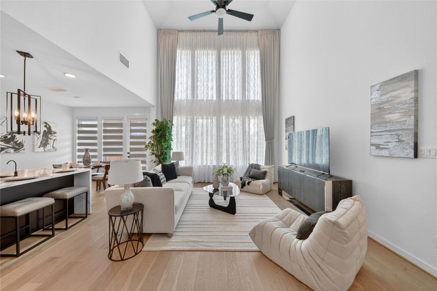 High Ceiling Family Room