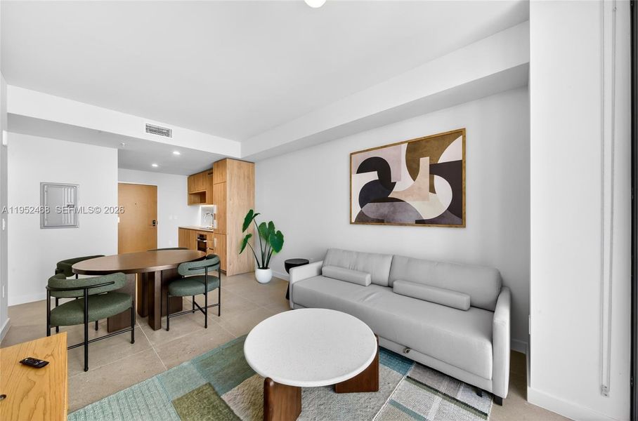 Furnished interior view inside a new home in , Miami (Image 9).