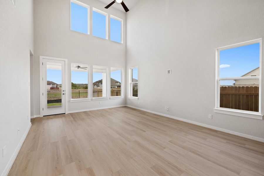 Spacious, unfurnished interior of a new home in Santa Rita Ranch, Liberty Hill (Image 17). Spacious, unfurnished interior of a new home in Santa Rita Ranch, Liberty Hill (Image 17).