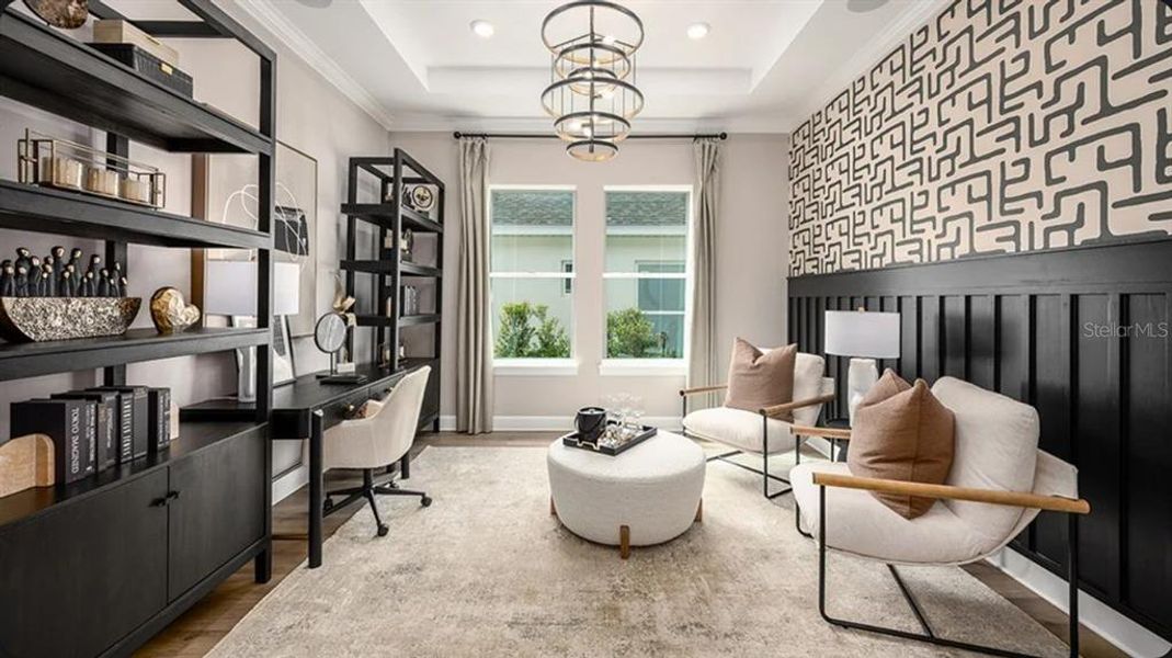 Furnished interior view inside a new home in Esplanade at McKinnon Groves, Winter Garden (Image 4).