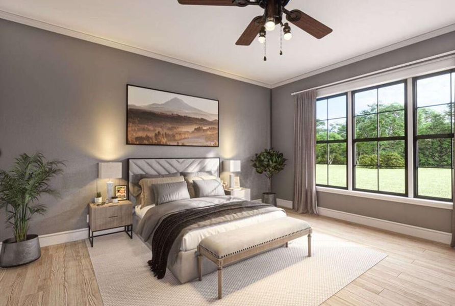 Furnished interior view inside a new home in , New Waverly (Image 8).