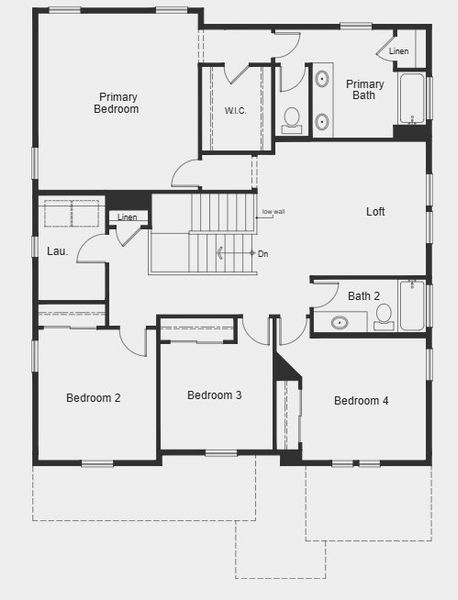 2D floor plan layout for the Plan 2651 Modeled by KB Home in The Nest Reserve at Canyon Creek, Erie, CO (Image 10).