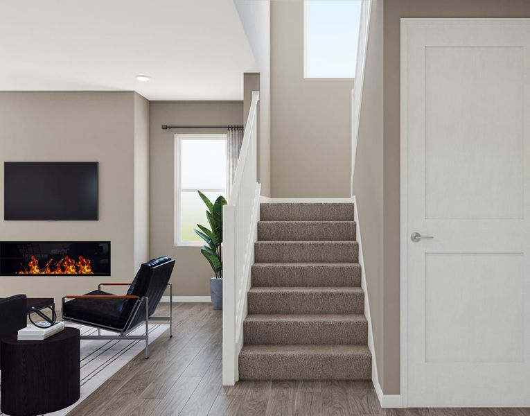 Representative furnished interior of a home built from the Hawthorn by Tri Pointe Homes in Arbor Collection At Park Central, Georgetown (Image 14).