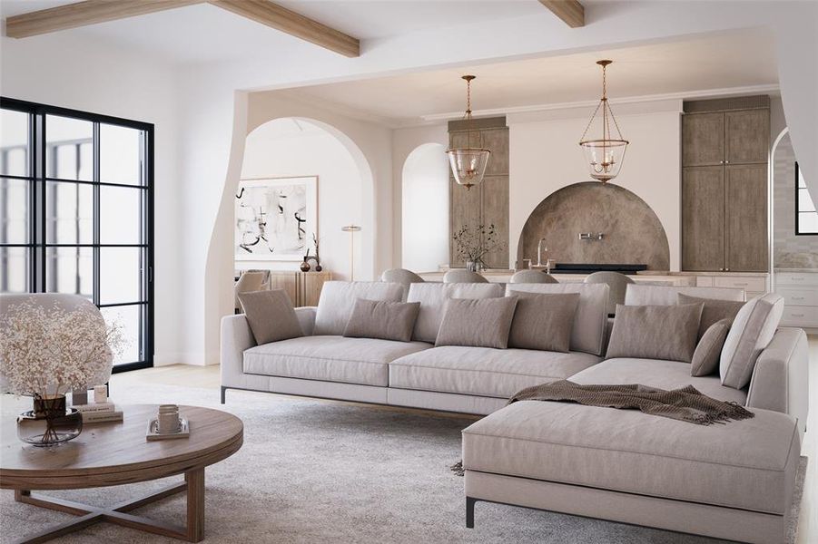 Furnished interior view inside a new home in , Dallas (Image 6).