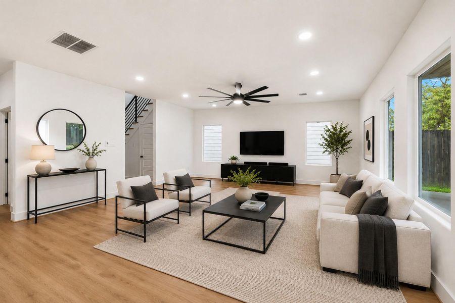 Furnished interior view inside a new home in , Houston (Image 16).